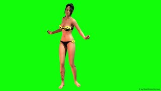 #8 free use green screen sexy Girl dance 1080p