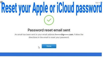 reset icloud password