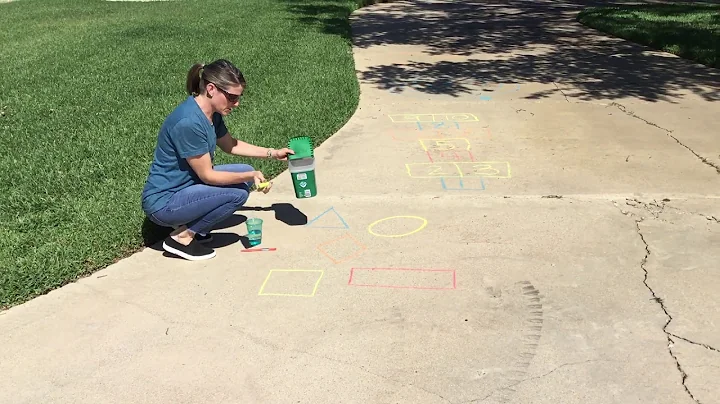 Sidewalk Chalk - Shapes and Hopscotch