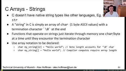 TUM/SIT RTES  - C Programming 18 - Advanced Data Types (Arrays and Strings)