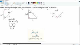 Celebrity Find the missing side length. Leave your answer as a radical in simplest form. No decimals. #5 Wealth