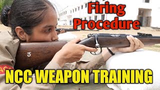 Firing Procedure || NCC WEAPON TRAINING || Girl Cadets firing with .22 Rifle