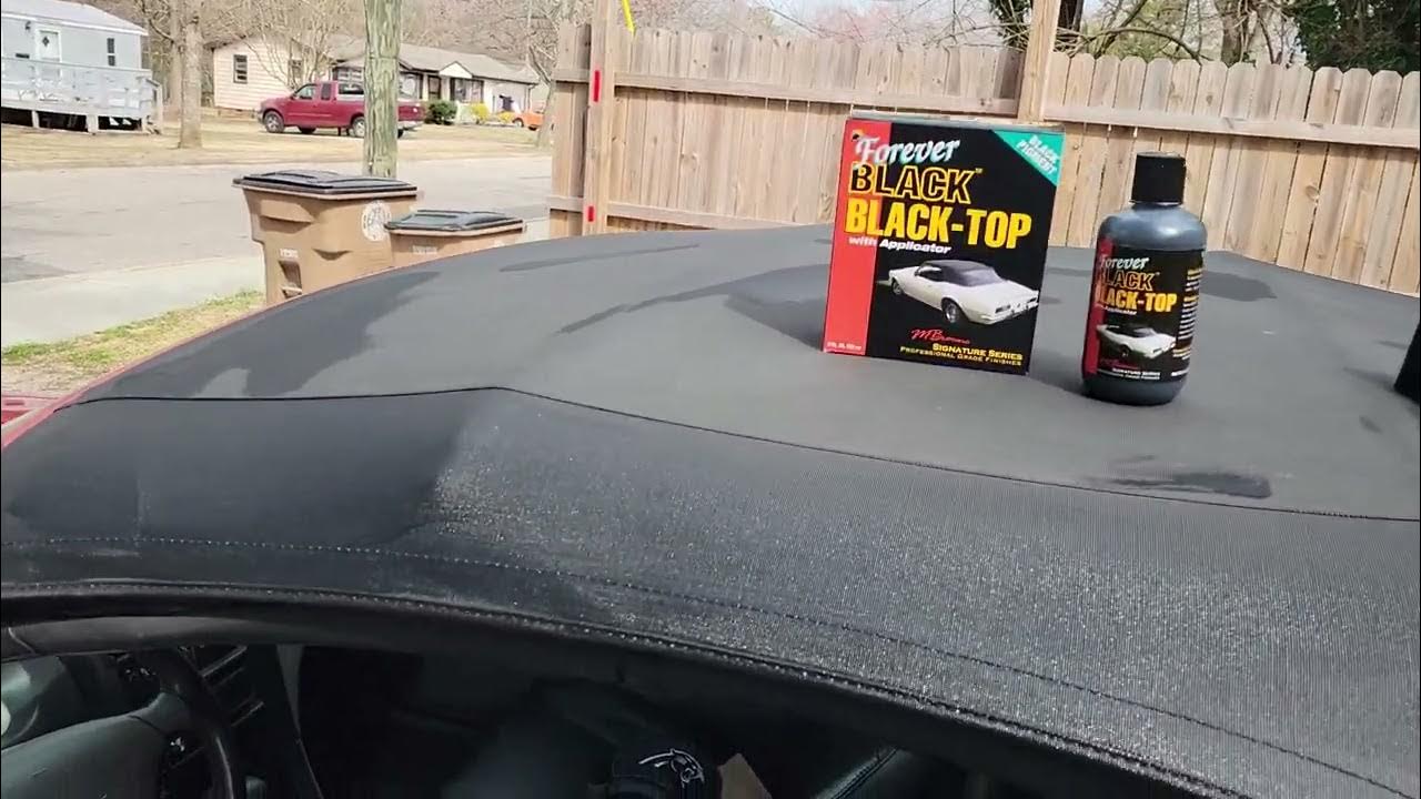 1999 Ford mustang convertible top restoration "Forever Black" Black Top