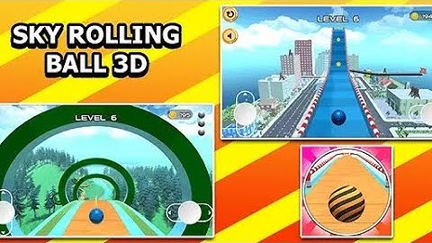 Sky rolling ball 3d unity source code - unity project - unity game