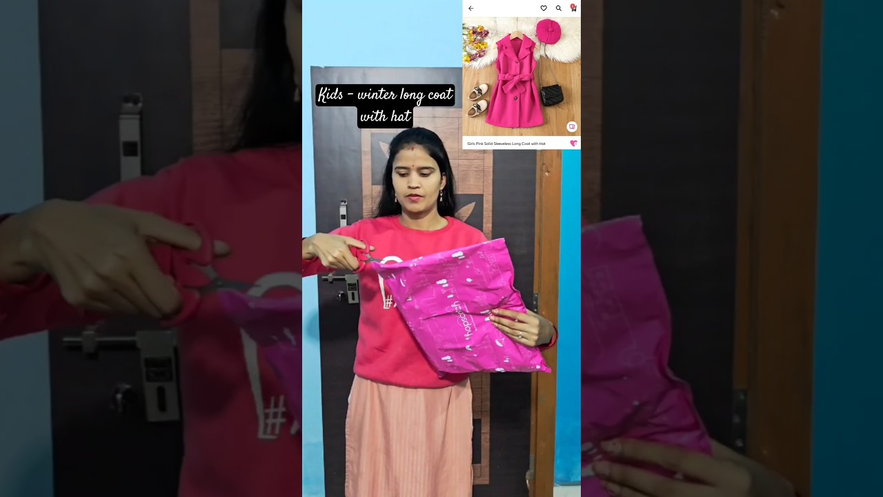 Kids winter long coat with 👒 hat..