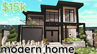 Luxurious 15k Bloxburg Modern House Build: 2 Story *WITH VOICE* Luxurious 15k Bloxburg Modern House Build: 2 Story *WITH VOICE*