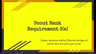 The Patrol Method and types of patrols in Troop 692 - Scout Rank Requirement 3(a) - Troop 692