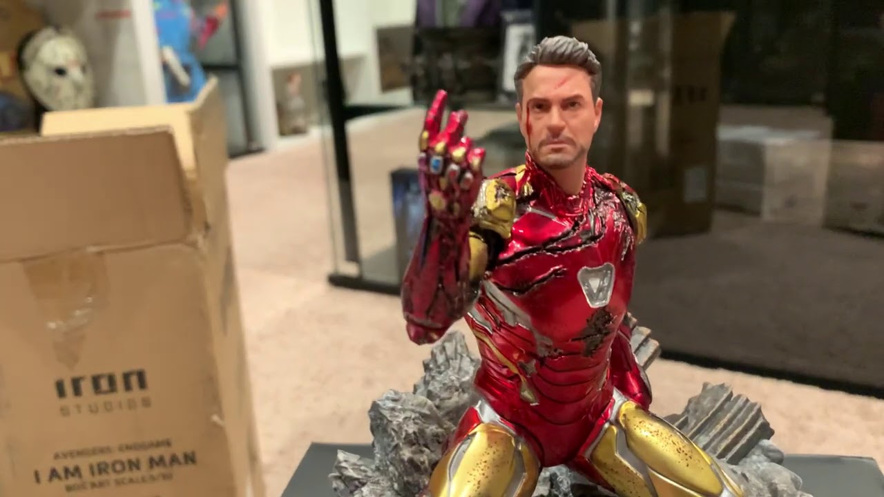 Iron Studios Avengers Endgame I Am Iron Man 1 10 Statue Unboxing And Review Youtube