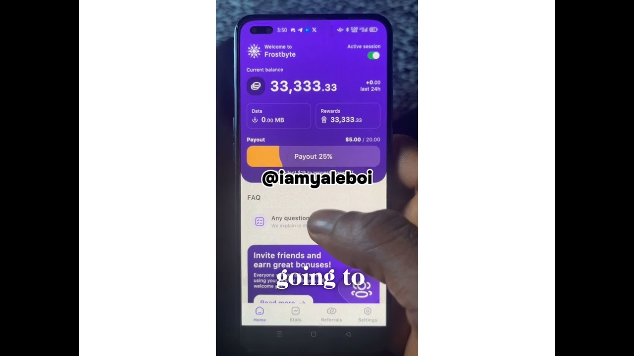 Frostbyte Earnings Not Loading.How To Earn With Frostbyte by Ice Network 