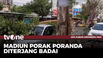 Dahsyatnya Hujan Badai di Madiun Pohon Roboh, Rumah Rusak hingga Robohkan  Tenda Jambore | tvOne