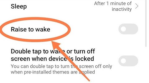 redmi 10 enable disable raise to wake in redmi 10