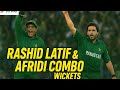 Rashid Latif (Catches) and Shahid Afridi (Bowler) Combo Wickets