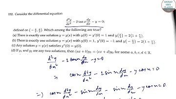#Differential Equations #Mathematics #CSIR #UGC #NET #JRF #June #2017 Solutions 8  9836793076