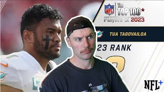Rugby Player Reacts to TUA TAGOVAILOA (QB, Dolphins) #82 The Top 100 NFL Players of 2023