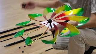 WWS 011---Garden Kinetic wind spinner installation video