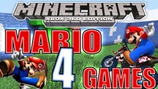 Minecraft Xbox 360: Mario 4 Minigames map w/Download