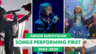 All Songs Performing First | Junior Eurovision 2003-2020
