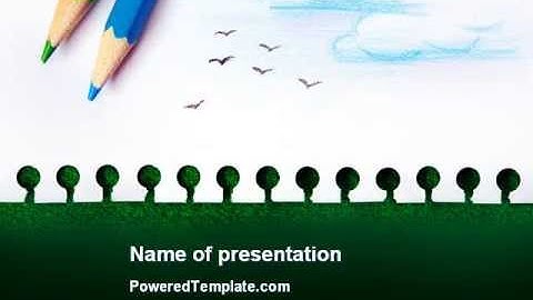 Drawing Notepad PowerPoint Template by PoweredTemplate.com