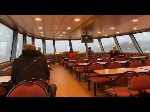 🚨 Terrifying footage shows the moment huge waves smashed the windows of a ferry in Germany.