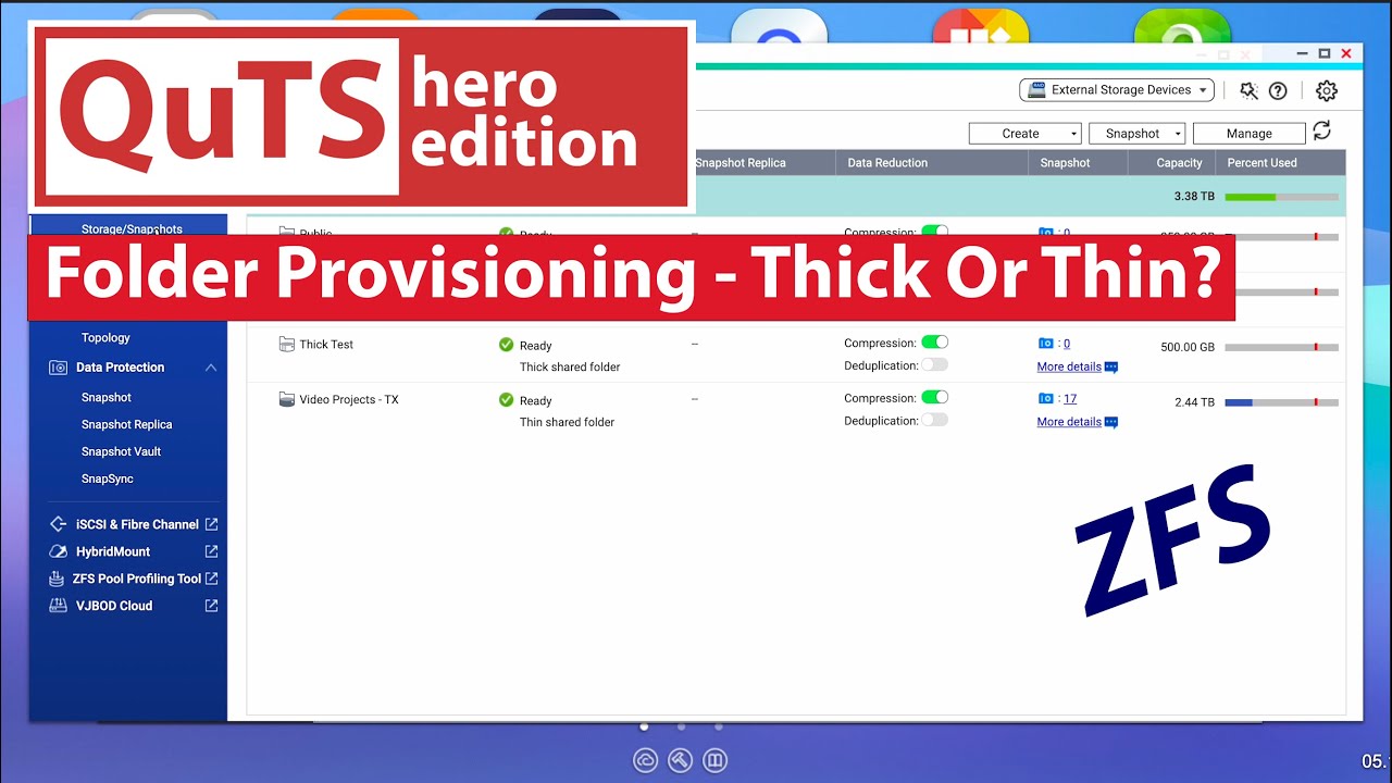 Best Volume Type For QuTS Hero ZFS Shared Folders And Snapshots