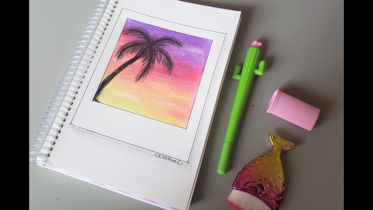 Desenhando Paisagem com o meu lápis da Faber preferido!!!