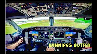 BOEING 737 MAX LANDING in Winnipeg ( 4K, FULL ATC )