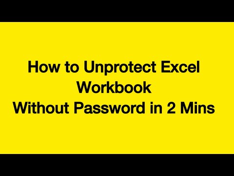 How to Unprotect Excel Workbook Without Password Online 2020