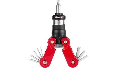 Aosky ratcheting screwdriver with 6 bits and 8 Allen Key (Red)