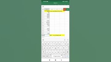 how to use countblank formula in excel in mobile || #shorts