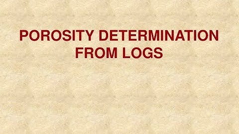 Porosity determination from logs