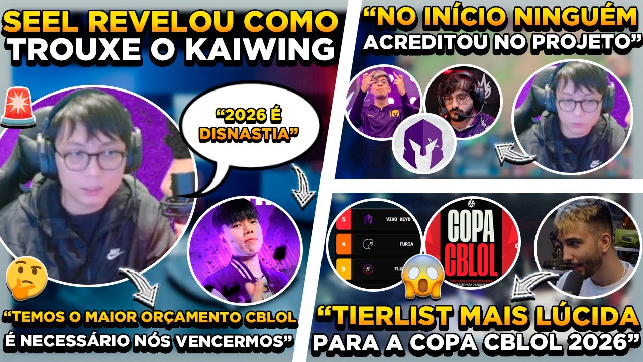 SEEL REVELOU BASTIDORES DAS MOVIMENTAÇÕES DA KEYD ! SHOWTANA FEZ TIERLIST do CBLOL ! KEYD FAVORITA ?
