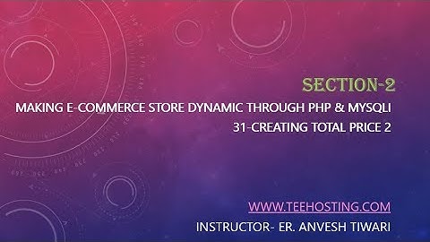 31 Creating Total Price 2 Multi Vendor E Commerce Website In PHP MySQLi