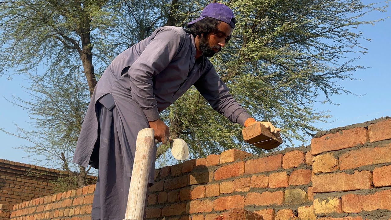 Fast Bricklaying Work | Expert Mason Level Checking 🧱🔥 | House Construction in Progress