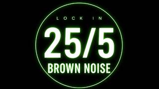 2 Hour Pomodoro Timer (25/5) + Deep Brown Noise for ADHD | Sage Green Neon Focus