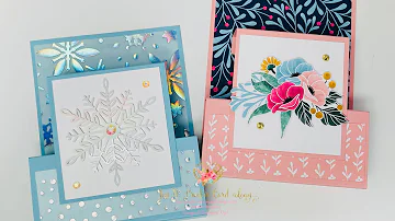 YouTube Tuesday Session 126:  Pop Up Fun Fold Cards Using Stampin’ Up! Fitting Florets & Snowflakes