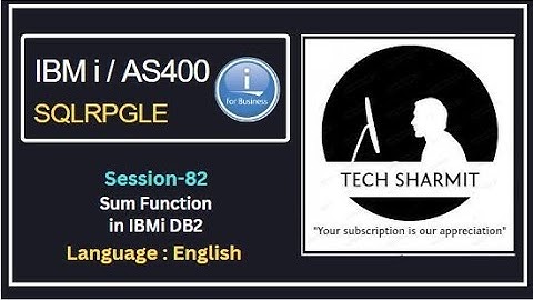 Sum function in db2 sql  | SQLRPGLE | ibmi training | sqlrpgle as400 | db2 | db2 view