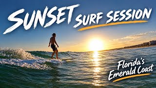 SUNSET SURF SESSION 🌅 | Late Summer on Florida’s Emerald Coast Fort Walton Beach Destin 