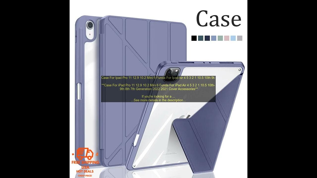 For iPad Pro 11 Case 2020 iPad Air 4 Case 2021 Pro 12.9 Funda iPad