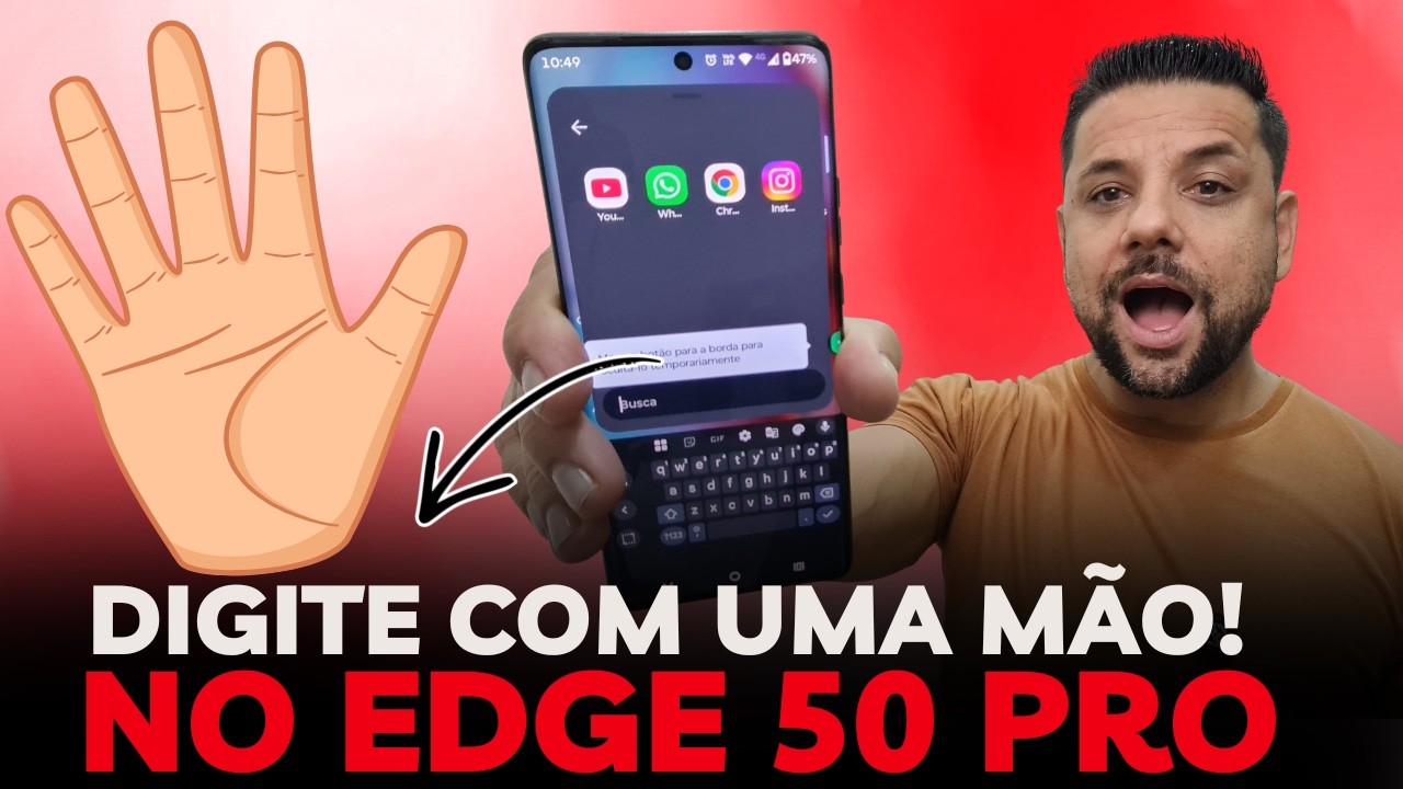 Motorola Edge 50 Pro: Ative a FUNÇÃO SECRETA do TECLADO para UMA MÃO! ✋