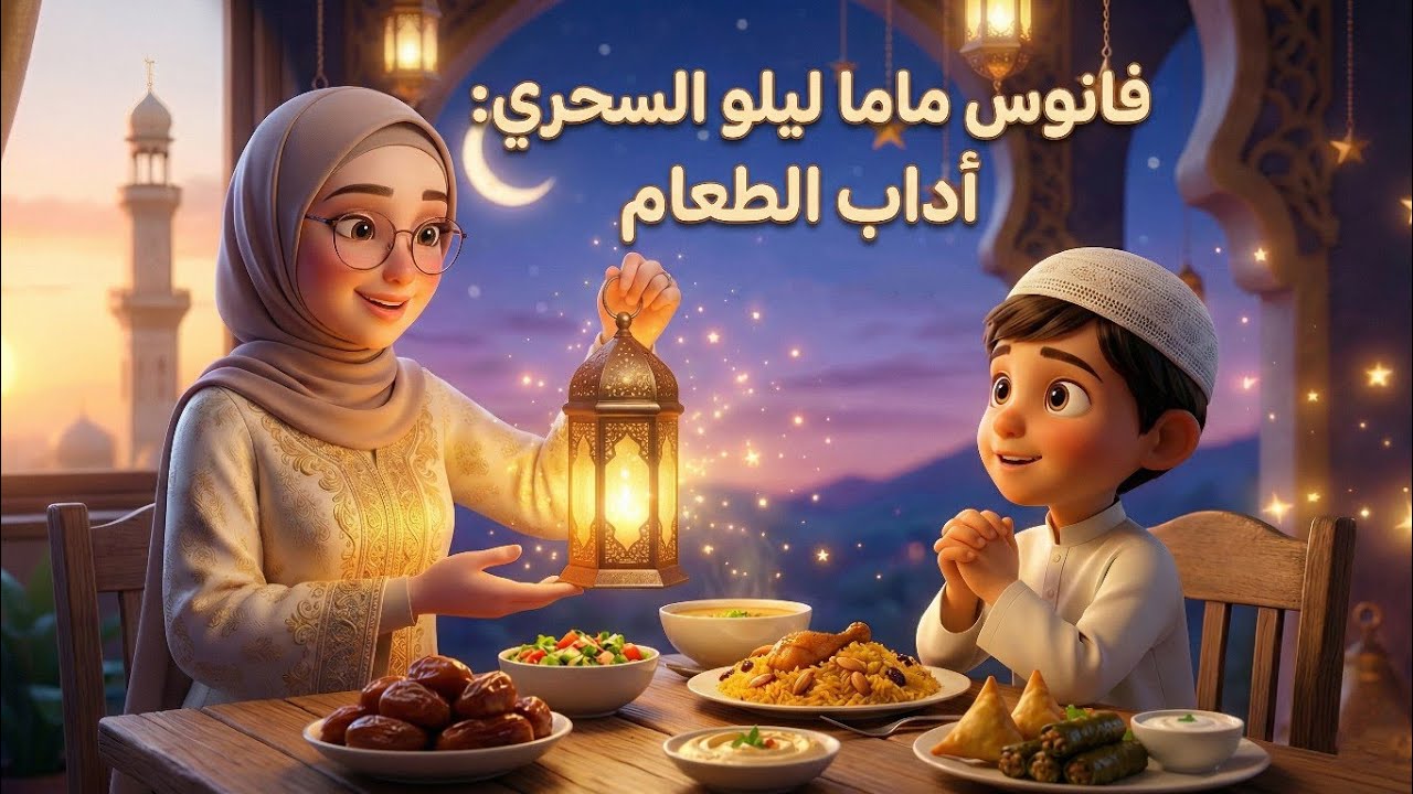 فانوس ماما ليلو السحري حلقه رقم ٤ | آداب الطعام البطل آدم 