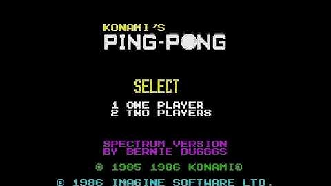 Ping Pong ZX Spectrum Title Music