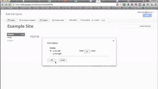 The first things to set up width, navigation, header and sidebar