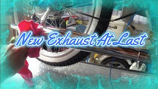NSU Quickly S23 1964 Saddle Refurb And Exhaust Fitting