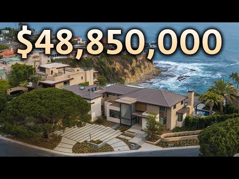 $48,850,000のクリフサイドオーシャンフロントカリフォルニアメガマンションのツアー