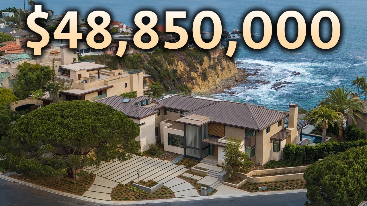 Touring a $48,850,000 Cliffside OceanFront California MEGA MANSION