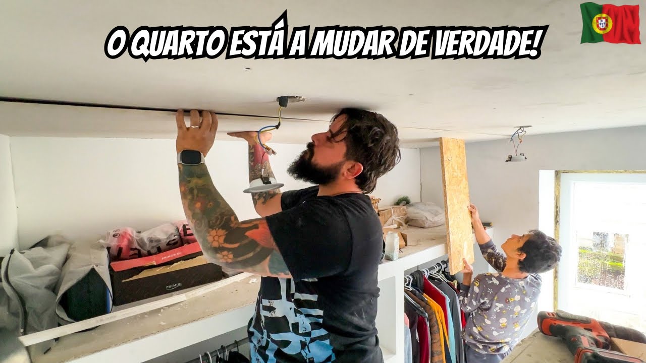 A TRANSFORMAÇÃO DO QUARTO DE CASAL CONTINUA: TETO DO CLOSET QUASE PRONTO!