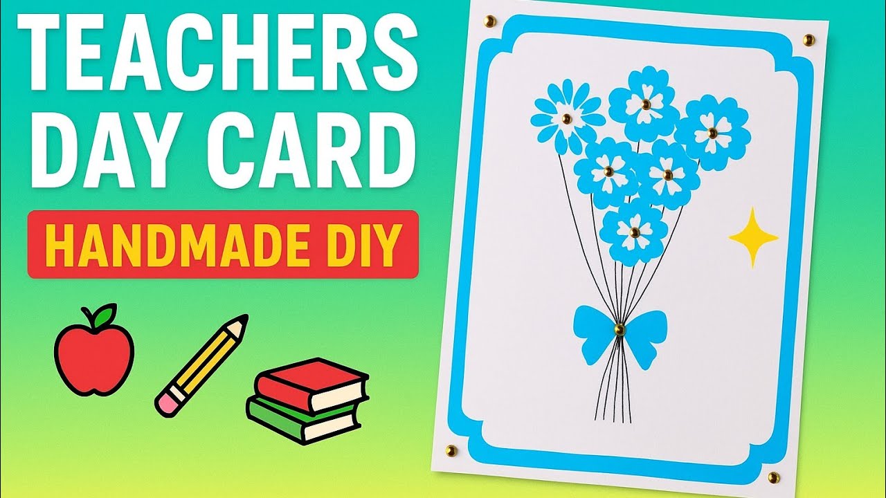 Diy Teacher's Day Card | Customized Cards | Card Making Ideas by craftyfunda 