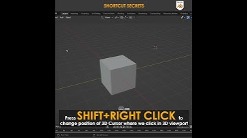 Tutorials: Shortcut Secrets: Blender 3D: Reset 3D Cursor #blender3d #b3d #shorts #ytshorts #jkstarr