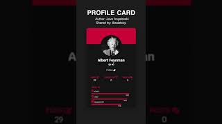 Create Profile card preview