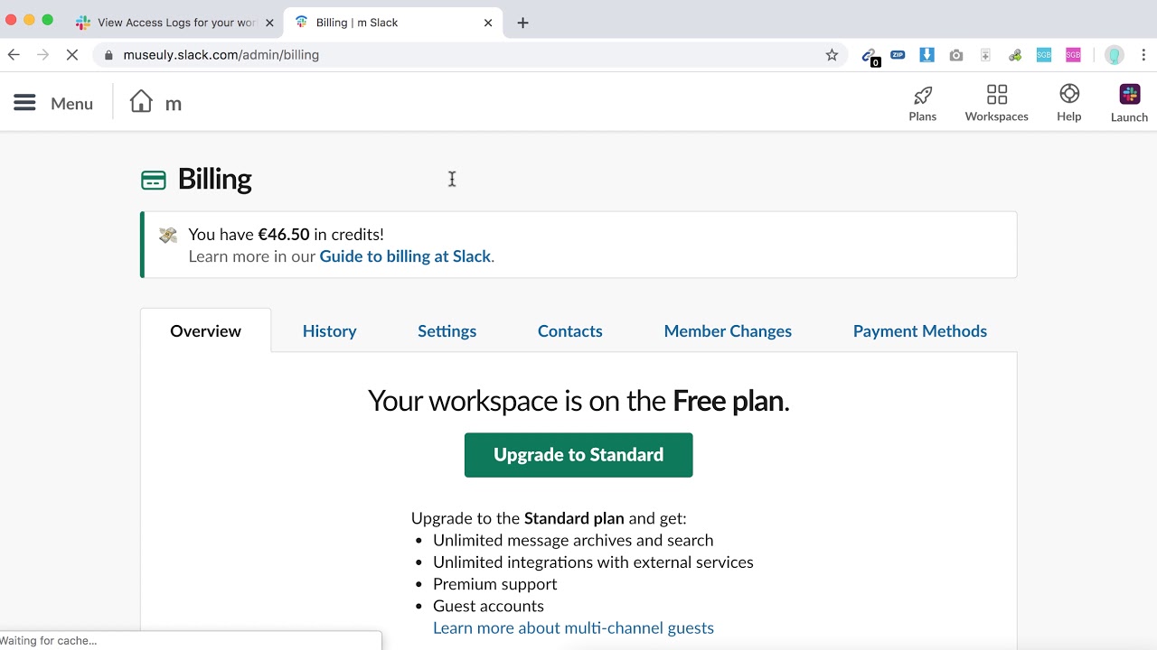 How to CHANGE PAYMENT METHOD on SLACK?